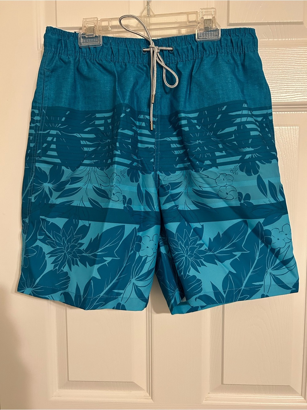 Kirkland Signature Teal Floral Swim Board‎ Shorts